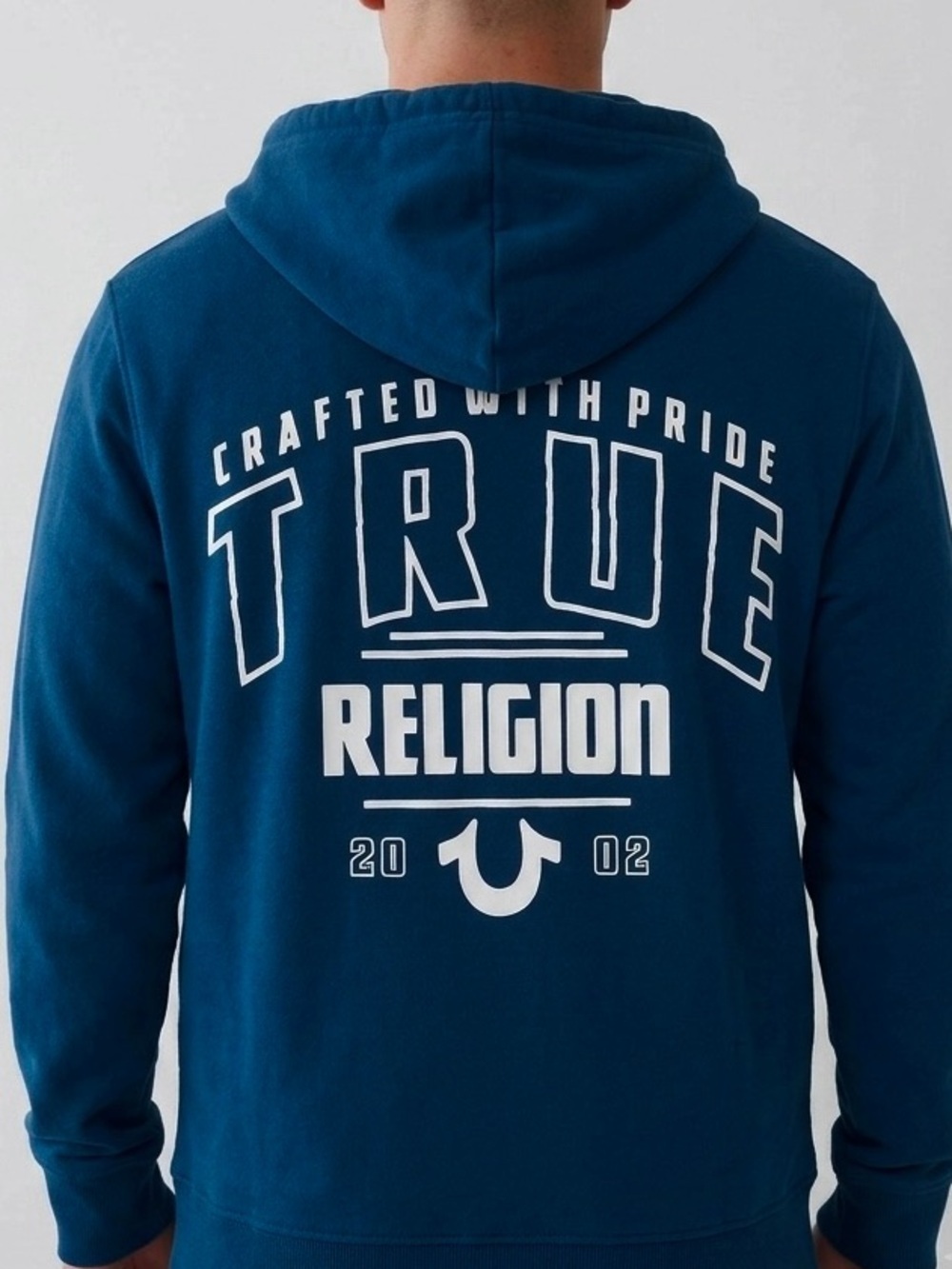True Religion Graphic Back Full-Zip Hoodie - Size XL